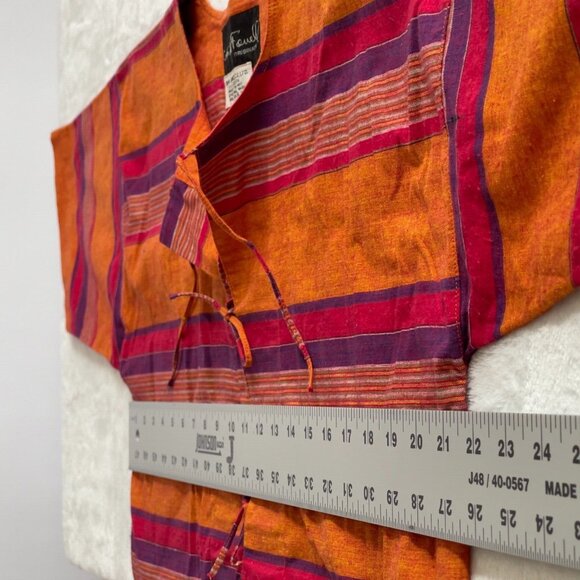 Vintage 60's 70's Gabrielle Fouell Boho Cotton Kimono Top Blouse Size M Pockets - Picture 4 of 5